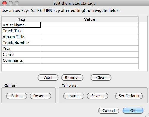 music metadata editor mac