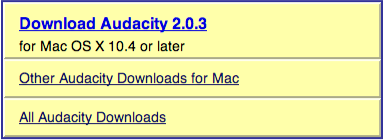 audacity download mac os x